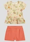 Kely Kety - Conjunto Blusa e Shorts em Moletinho Verde - variação: Bege