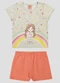 Kely Kety - Conjunto Blusa e Shorts em Moletinho Cinza - variação: Cinza
