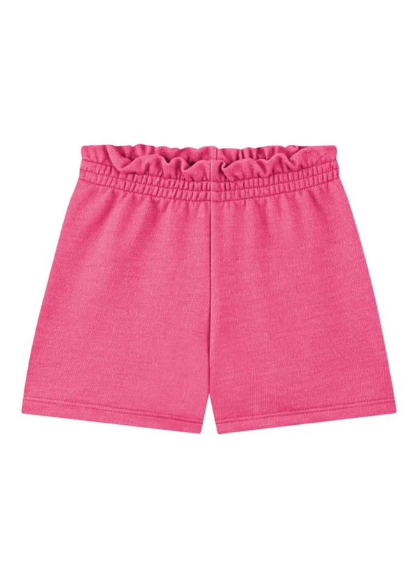 Marlan - Conjunto Blusa e Shorts em Moletinho Jeans Rosa 3