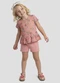 Kely Kety - Conjunto Blusa e Shorts em Moletinho Verde - variação: Rosa