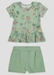 Kely Kety - Conjunto Blusa e Shorts em Moletinho Verde - variação: Verde