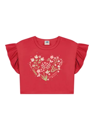 Marlan - Conjunto Blusa e Shorts em Newtech Vermelho - MARLAN