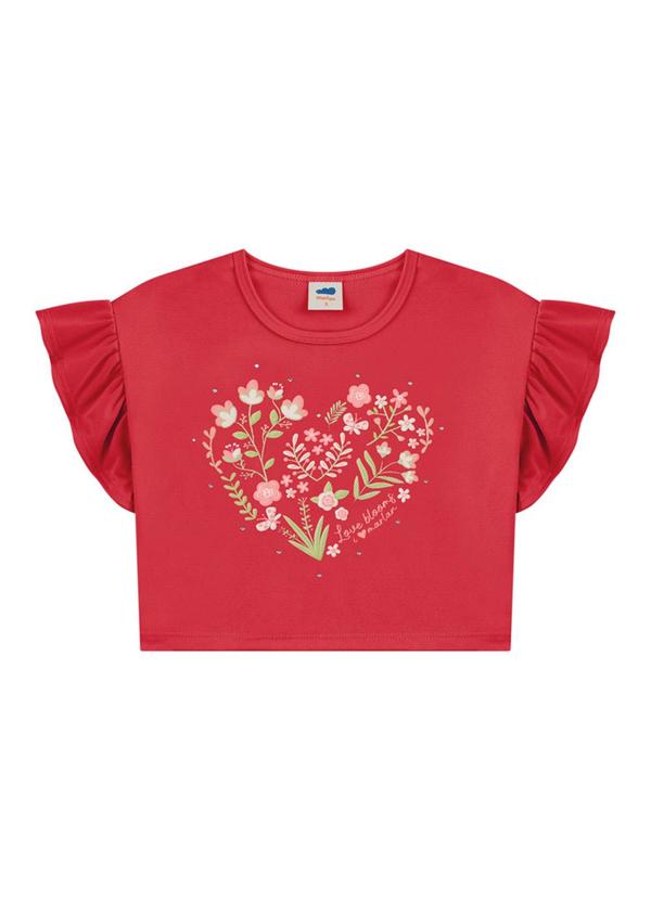 Marlan - Conjunto Blusa e Shorts em Newtech Vermelho 2