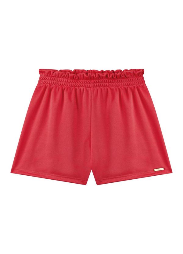 Marlan - Conjunto Blusa e Shorts em Newtech Vermelho 3