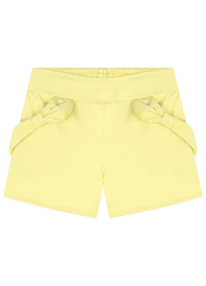 Milli e Nina - Conjunto Blusa e Shorts em Tricoline Amarelo - MILLI E NINA