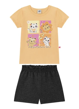 Marlan - Conjunto Blusa e Shorts Laranja - MARLAN