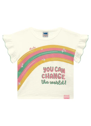 Marlan - Conjunto Blusa e Shorts Listra Relevo Bege - MARLAN