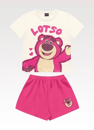 Fakini Kids - Conjunto Blusa e Shorts Lotso Bege - FAKINI KIDS
