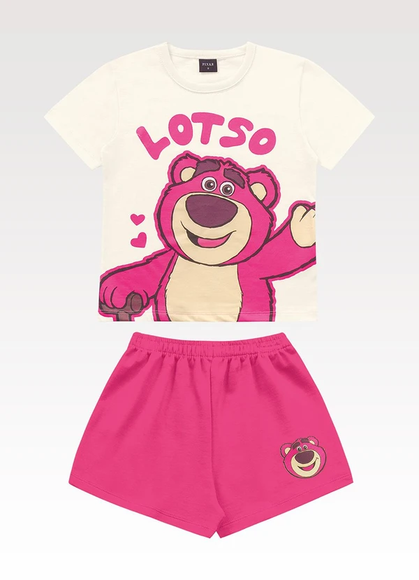 Fakini Kids - Conjunto Blusa e Shorts Lotso Bege