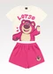 Fakini Kids - Conjunto Blusa e Shorts Lotso Marrom - variação: Bege