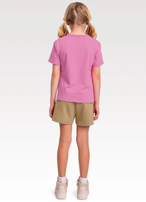 Fakini Kids - Conjunto Blusa e Shorts Lotso Rosa - FAKINI KIDS