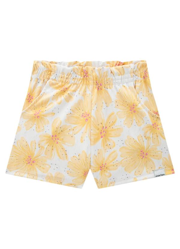Marlan - Conjunto Blusa e Shorts Maxi Flower Amarelo 2