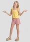 Kely Kety - Conjunto Blusa e Shorts Moletinho Verde - variação: Amarelo