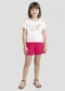 Kely Kety - Conjunto Blusa e Shorts Moletinho Branco - variação: Branco