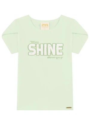 Milli e Nina - Conjunto Blusa e Shorts Moletinho Linho Verde - MILLI E NINA