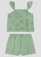 Kely Kety - Conjunto Blusa e Shorts Moletinho Verde - variação: Verde