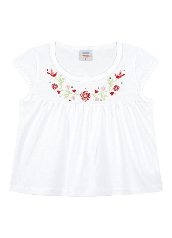 Marlan - Conjunto Blusa e Shorts Relevo Branco 3