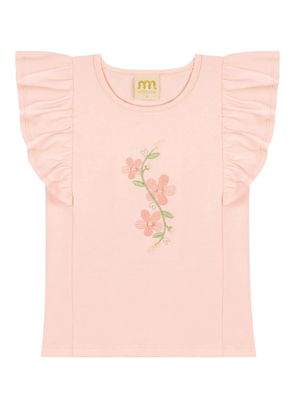 Milli e Nina - Conjunto Blusa e Shorts Rosa 2