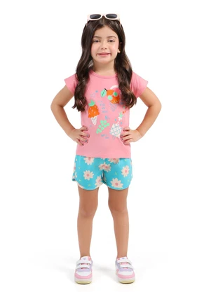 Tink Bink - Conjunto Blusa e Shorts Rosa - TINK BINK
