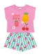 Fakini Kids - Conjunto Blusa e Shorts Amarelo - variação: Rosa