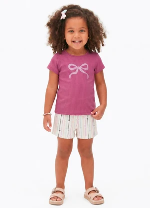 Sweet Lemon - Conjunto Blusa e Shorts Roxo - SWEET LEMON