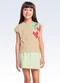 Fakini Kids - Conjunto Blusa e Shorts Saia Bege - variação: Bege