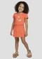 Kely Kety - Conjunto Blusa e Shorts-Saia em Malha Hive Verde - variação: Laranja