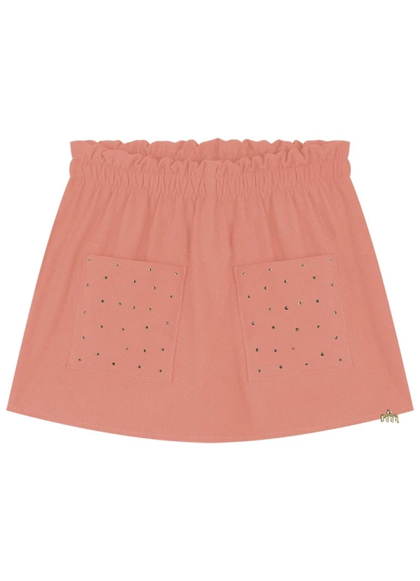 Milli e Nina - Conjunto Blusa e Shorts Saia Twill Stretch Bege 2