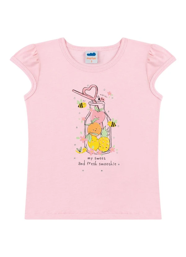 Marlan - Conjunto Blusa e Shorts Salada de Frutas Rosa 2