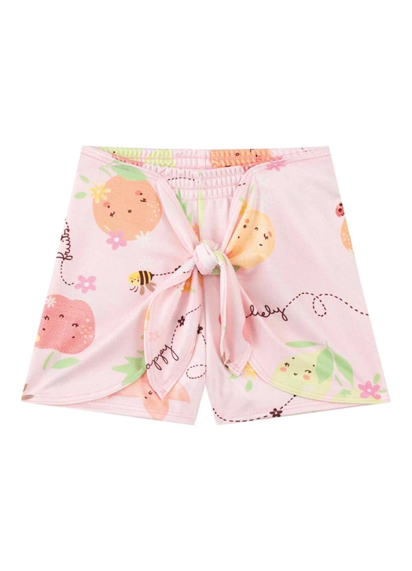 Marlan - Conjunto Blusa e Shorts Salada de Frutas Rosa 3