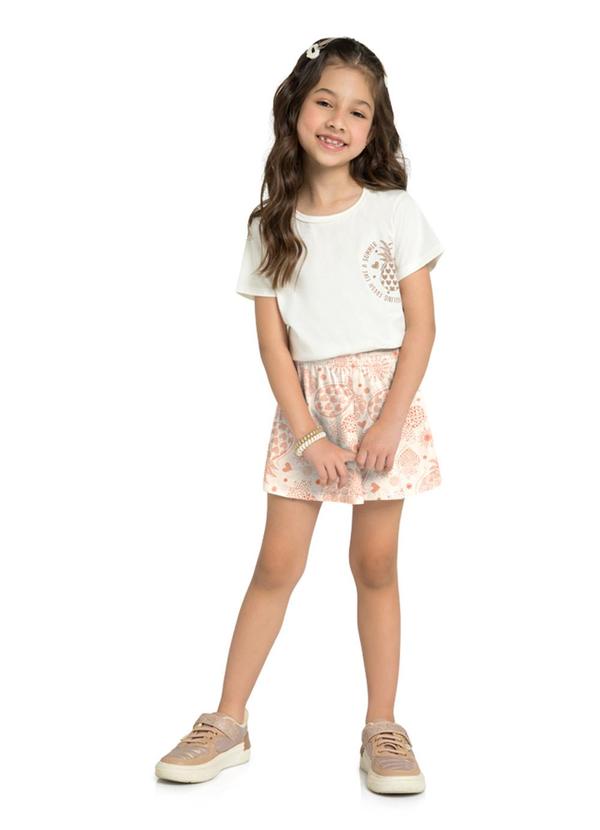 Marlan - Conjunto Blusa e Shorts Sol & Abacaxi Bege