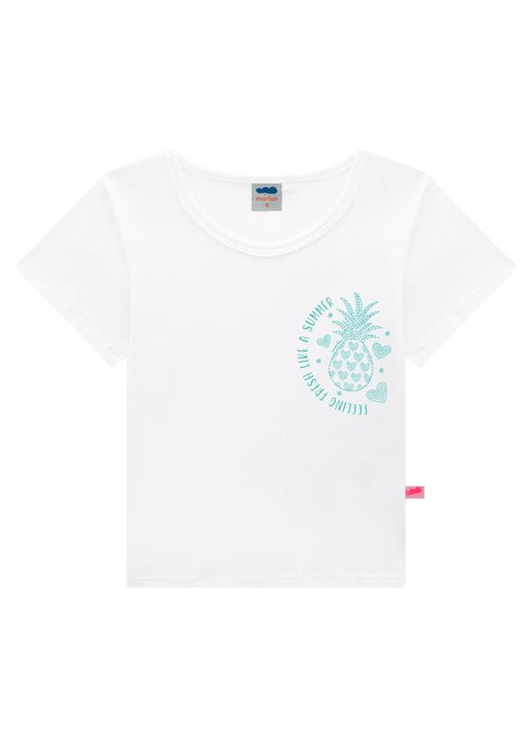 Marlan - Conjunto Blusa e Shorts Sol & Abacaxi Branco 1