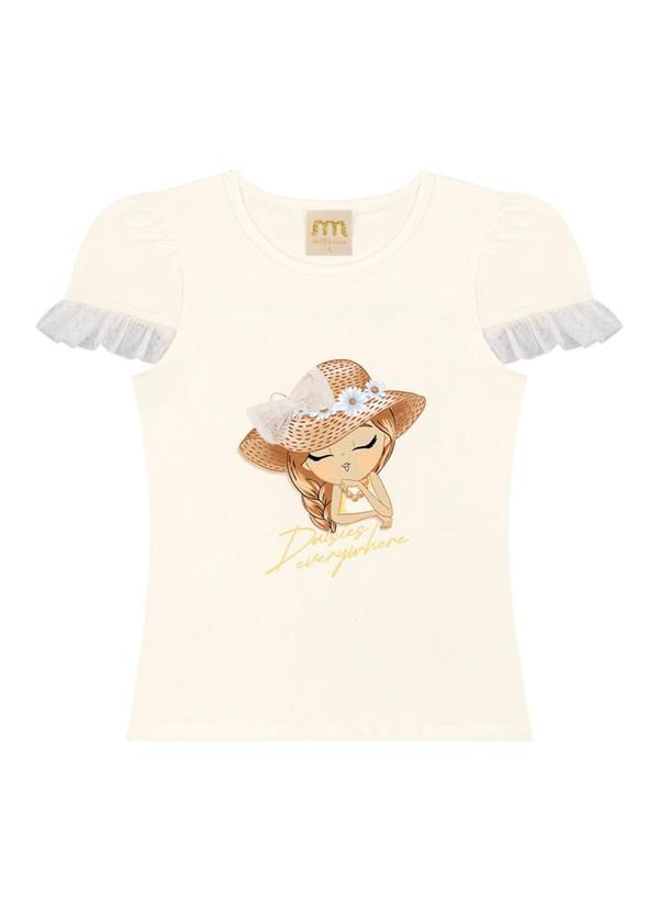 Milli e Nina - Conjunto Blusa e Shorts Texturizado Bege 3