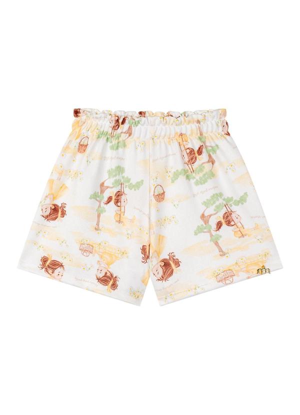 Milli e Nina - Conjunto Blusa e Shorts Texturizado Bege 4