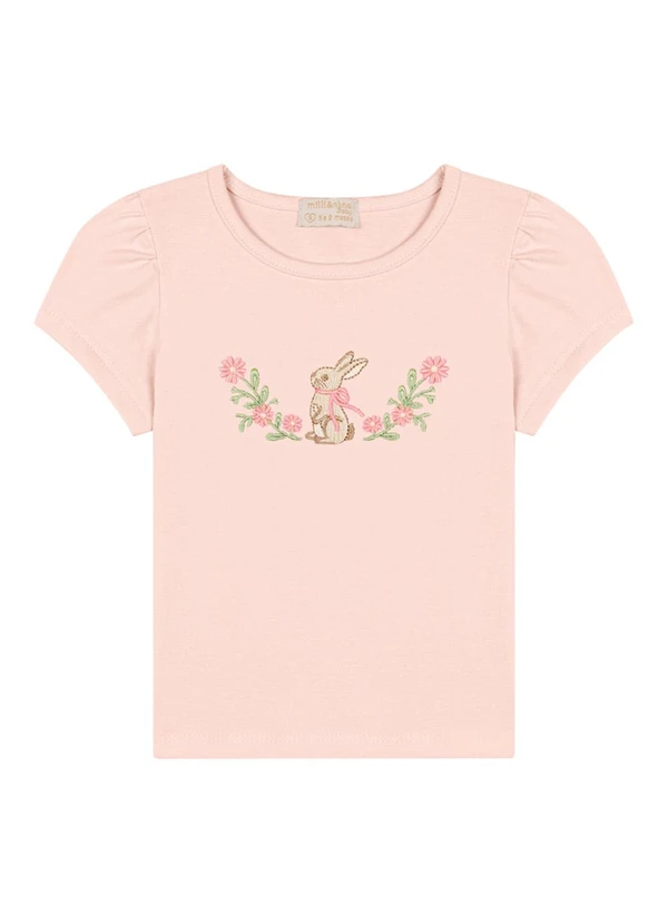 Milli e Nina - Conjunto Blusa e Shorts TexturizadoRosa 3