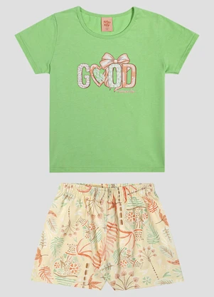Kely Kety - Conjunto Blusa e Shorts Verde - KELY KETY