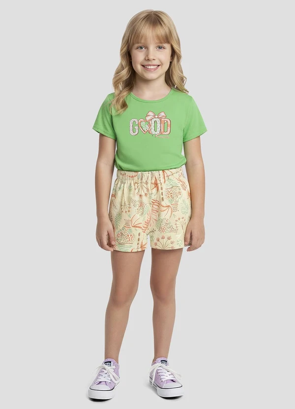 Kely Kety - Conjunto Blusa e Shorts Verde