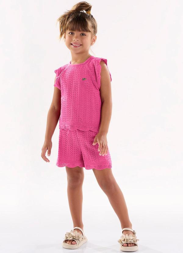 Up Baby - Conjunto Blusa e Shorts Vermelho