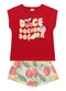 Fakini Kids - Conjunto Blusa e Shorts Verde - variação: Vermelho