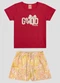 Kely Kety - Conjunto Blusa e Shorts Verde - variação: Vermelho