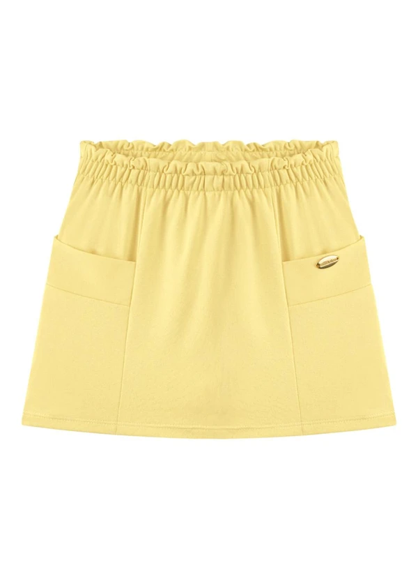 Milli e Nina - Conjunto Blusa e Shot/Saia Texturizado Bege 3