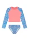 Marlan - Conjunto Blusa e Tanga Proteção Uv Verde - variação: Rosa
