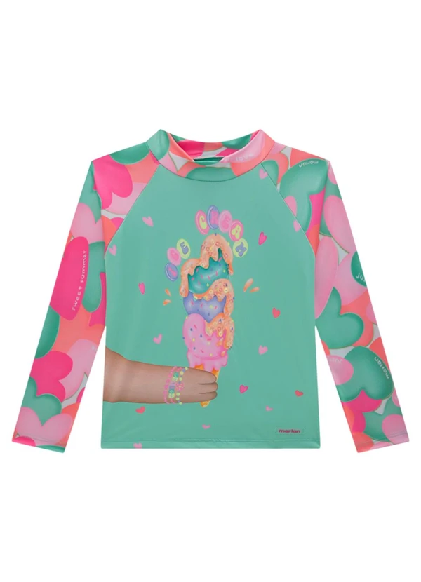 Marlan - Conjunto Blusa e Tanga Proteção Uv Verde