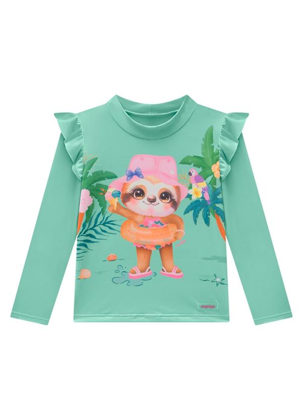 Marlan - Conjunto Blusa e Tanga Proteção Uv Verde