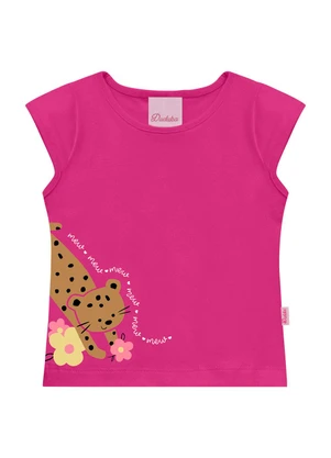 Duduka - Conjunto Blusa Estampa Gatinho e Short Rosa - DUDUKA