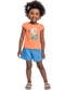 Bee Loop - Conjunto Blusa Florezinhas e Short Rosa - variação: Laranja