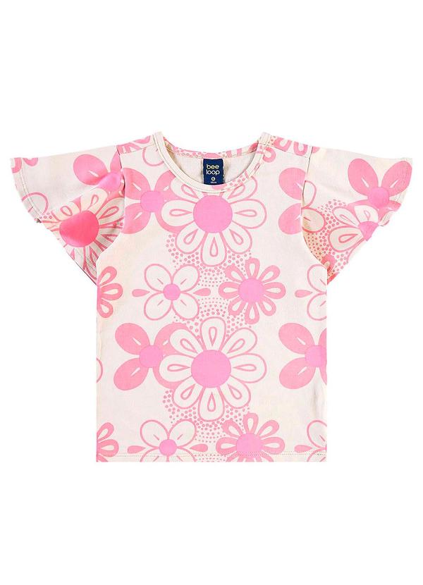 Bee Loop - Conjunto Blusa Floral e Short-Saia Rosa 3