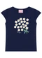Duduka - Conjunto Blusa Capivara  e Short Flor Azul  - variação: Azul