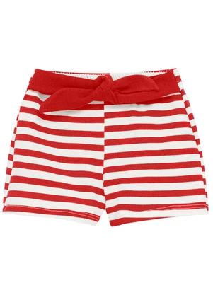 Duduka - Conjunto Blusa Flores e Short Rotativo  Vermelho - DUDUKA
