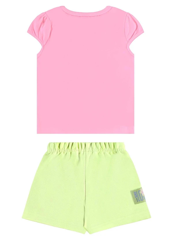 Bee Loop - Conjunto Blusa Florezinhas e Short Rosa 2